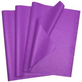 Bobobag 100 Sheets 20X14 Tissue Paper Bulk for Gift Bags Wrapping Paper,Weddings Birthday Showers Arts Craft Party Favor Decoration (Purple)