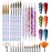 Artdone 28pcs Nail Art Brushes, Nail Art Tool Set, Dotting Tools, Dust Brush,Striping Brushes for Long Lines, Drawing Pen For Gel Polish Design supply