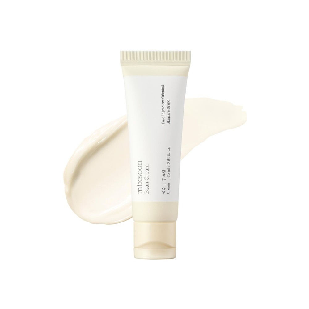 mixsoon Bean Cream-Deep Moisturizing, Hydrating and Smoothing for Face, Fermented Soybean Extract, Lightweight Non-Sticky Finish 25ml / 0.85 fl.oz. Korean Glass Skin Care
