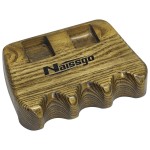 Naissgo Cue Rest Cue Stick Holder Pool Cue Holder(Wood, Vintage Color3 Holes)