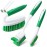 Holikme Cleaning Brush Set for Household Use, Scrub Brush, Kitchen Brush, Tile Lines Brush for Bathroom, Floor, Tub, Shower and Kitchen Surface (Green)