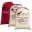 HBlife Canvas Santa Sack, 19.7 X 27.6 Inch Large Santa Bags for Gifts, Personalized Christmas Sacks for Presents with Drawstring, 3 Pack A