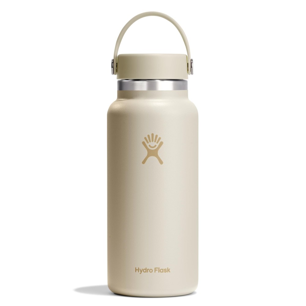 Hydro Flask Water Bottle - Insulated Stainless Steel - Wide Cap Lid, Non Spill, Leakproof 32 Oz Coconut Cream