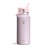 Hydro Flask Water Bottle - Insulated Stainless Steel - Wide Mouth Flex Straw Lid, Non-Spill, Leakproof and Refillable in 32 Oz Glimmer Pink