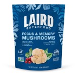 Laird Superfood Organic Focus and Memory Mushroom Blend with Lions Mane, L-Theanine, and Coffee Berry, 3.17 oz. Bag, Pack of 1
