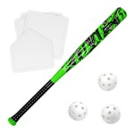 Ortiz34 Grand Slam Set- Graffiti Plastic Bat, 3 Balls, 4 Throw Down (Green)