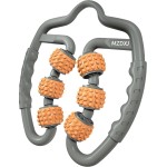 MZDXJ Cellulite Massage Tool Muscle Roller - Deep Fascia Massager & Dimpled Skin Remover for Legs, Thighs & Buttocks - Anti-Cellulite Roller, Smooth Skin, Pain Reliefs Gray Orange - 6 Wheel
