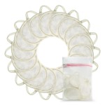 Nugilla 18 Packs Reusable Makeup Remover Pads with a Washable Laundry Bag, Resuable Microfiber Round Towel Skin Face Towels, Soft Makeup Remover Cloth, Fast Drying Washcloth (White)