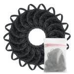 Nugilla 18 Packs Reusable Makeup Remover Pads with a Washable Laundry Bag, Resuable Microfiber Round Towel Skin Face Towels, Soft Makeup Remover Cloth, Fast Drying Washcloth (Grey)