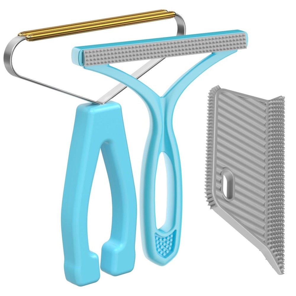 Lint Remover 3-Pack,Lint Shaver Cleaner Pro,Carpet Rake,Lint Brush,Fur Removal Tool,Portable Carpet Scraper,Clothes,Car Mats,Couch,Pet Bed,Furniture