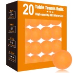 meizhouer 3 Star Orange Ping Pong Balls: 40mm ABS Plastic - 20 Pack High Bounce & Durable Table Tennis Balls for Coaches/Clubs/Schools - Indoor/Outdoor Practice & Match Play