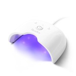 MelodySusie Small LED UV Nail Lamp with Lightweight Design, P-ART06F Nail Dryer with Simple Button Control Cures All Soft Gels at Home, Especially Half-Cured Gel, Base Coat & Top Coat White