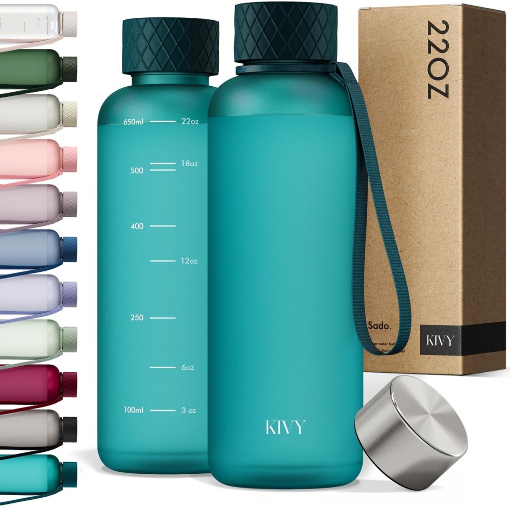 KIVY Tritan Water Bottle 2nd Generation (Teal, 22oz)