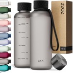 KIVY Slim Water Bottle 22oz [Lightweight & Shatterproof] - Reusable Tritan Water Bottle - Leak Proof Bottle for Women & Men - Water bottle no straw - Dishwasher Safe Water Bottle BPA Free