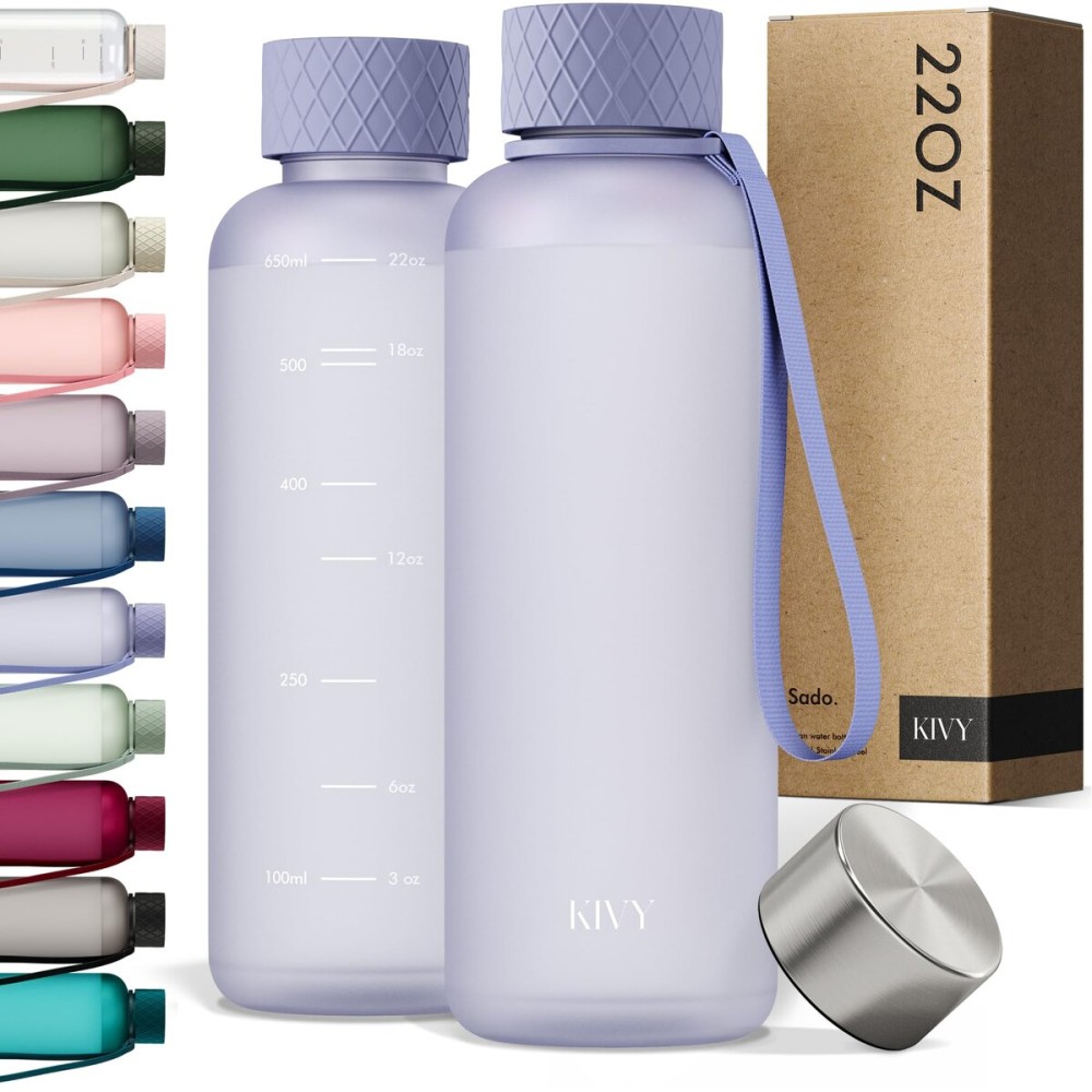 KIVY Tritan Water Bottle 2nd Generation (Light Blue, 22oz)