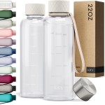 KIVY Slim Water Bottle 22oz [Lightweight & Shatterproof] Leak Proof Bottle for Women & Men - Clear plastic water bottle no straw - Dishwasher Safe Water Bottle BPA Free