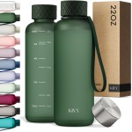 KIVY Slim Water Bottle 22oz [Lightweight & Shatterproof] - Reusable Tritan Water Bottle - Leak Proof Bottle for Women & Men - Water bottle no straw - Dishwasher Safe Water Bottle BPA Free
