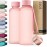 KIVY Slim Water Bottle 22oz [Lightweight & Shatterproof] - Reusable Tritan Water Bottle - Leak Proof Bottle for Women & Men - Water bottle no straw - Dishwasher Safe Water Bottle BPA Free - Pink