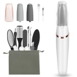 Electric Callus Removers for Feet, Haootadiy Electric Foot Callus Remover Pedicure Kits Rechargeable with12 in 1, Removes Dry Skin for Smoother Feet, Foot Care for Dead Skin Ideal Gift (White)