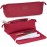 BAREFOOT CARIBOU Hair Tools Travel Bag and Heat Resistant Mat for Flat Irons, Straighteners, Curling Iron, and Haircare Accessories, 2-in-1 design, with Interior Pockets, Portable Organizer (Burgundy)