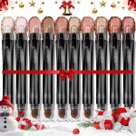 LUXAZA PRO Orange Eyeshadow Stick Makeup Set 10PCS, Neutral Shimmer And Matte Cream Eye Shadow Palette, Metallic Bronze Smoky Eyeliner Brightener Crayon Kit, Ideal Gift for Women -Stellar Pink Quartz