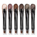 LUXAZA PRO Neutral Eyeshadow Stick Makeup 6PCS Set, Dark Grey Shimmer Matte Cream Eye Shadow for Smoky Eye Brightener Pencil Crayon - A3 Smoky Rose Taupe