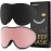 MABAO 2 Packs Sleep Mask for Side Sleeper, Eye Mask for Sleeping Women Men, 3D Contoured Cup No Eye Pressure 100% Light Blocking Sleeping Mask with Adjustable Strap Night Blindfold, Nap, Black & Pink