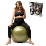 BABYGO Birthing Ball - Pregnancy Yoga Labor & Exercise Ball & Book Set Trimester Targeting, Maternity Physio, Birth & Recovery Plan Included Anti Burst Eco Friendly (Olive, 65cm)