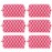 ZLFSRQ 6Pcs Checkered Pencil Case Cute Pencil Pouch for Teens Checkered Makeup Bag Pink Medium Travel Cosmetic Bag Makeup Pouch for Purse Aesthetic Trendy Zipper Toiletry Bags Organizer