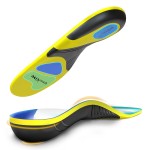 Gviipk Upgraded Plantar Fasciitis Insoles, 240lbs Heavy Duty Work Boot Insoles for Men, Arch Support Orthotics Inserts, Athletic Gel Shoe Inserts for Pain Relief, Flat Feet, Standing All Day - M