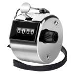 FEBSNOW Metal Handheld Tally Counter Clicker 4 Digital Number Click Counter