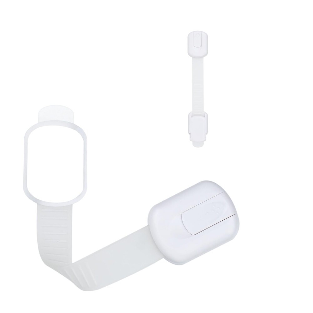 CUTESAFETY - Child Safety Cabinet Locks (2 Pack) - Adjustable Baby Proofing Strap Latches with Strong 3M Adhesive - No Drill Childproof Locks for Drawers, Cabinets, Fridge, Door, Closet, White