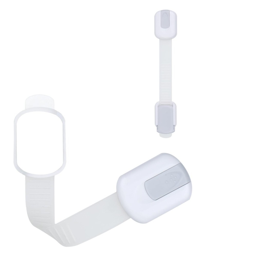 CUTESAFETY - Child Safety Cabinet Locks (2 Pack) - Adjustable Baby Proofing Strap Latches with Strong 3M Adhesive - No Drill Childproof Locks for Drawers, Cabinets, Fridge, Door, Closet, Grey