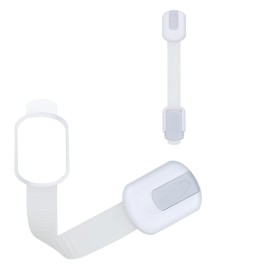 CUTESAFETY - Child Safety Cabinet Locks (2 Pack) - Adjustable Baby Proofing Strap Latches with Strong 3M Adhesive - No Drill Childproof Locks for Drawers, Cabinets, Fridge, Door, Closet, Grey