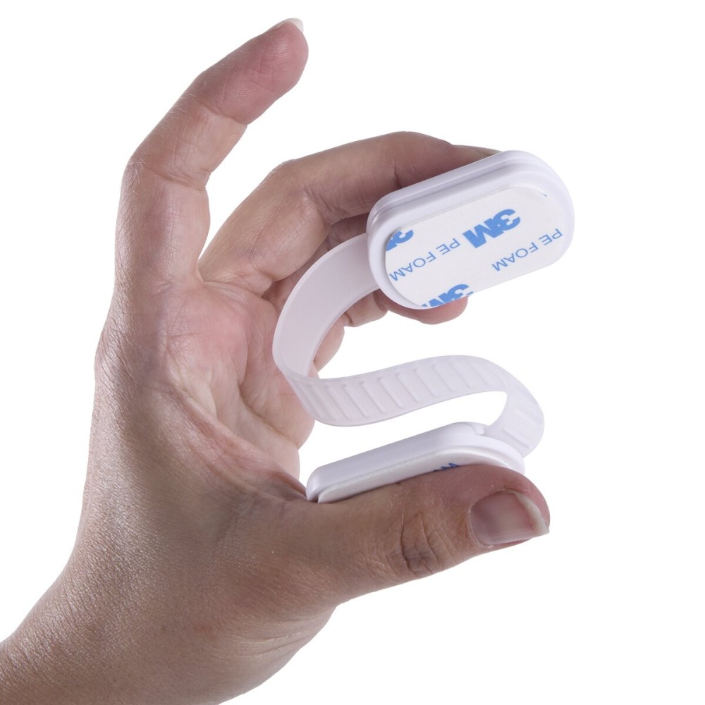 CUTESAFETY - Child Safety Cabinet Locks (4 Pack) - Adjustable Baby Proofing Strap Latches with Strong 3M Adhesive - No Drill Childproof Locks for Drawers, Cabinets, Fridge, Door, Closet, White