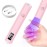 mlogiroa UV Nail Light Handheld UV Light for Nails 3W Portable Led Lamp with 2 Timer Settings 20/60s for Gel Polish Home DIY Salon Women(Pink)