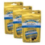 GRETHER\'S Sugarfree Blackcurrant Pastilles Natural Remedy for Dry Mouth Relief - Soothing Throat & Healthy Voice - Long-Lasting Fruit Flavor, Gift for Singers - Gluten-Free - 3-Pack - 3.7 oz