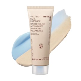 innisfree Volcanic Swirl Pore Clay Mask, 2-in-1 Korean Skincare for Exfoliating & Hydrating, For Oily & Dry Skin