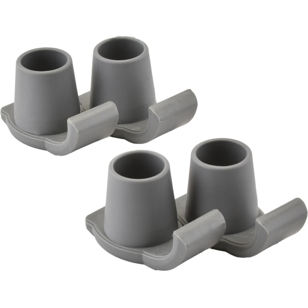 Nova Joy Walker Glide Skis for Seniors & Adults - Durable Covers for Walkers - Essential Sliders for Mobility-impaired Users - Indoor/Outdoor - Gray - 2 Pair