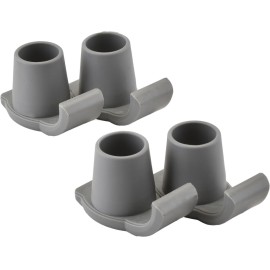 Nova Joy Walker Glide Skis for Seniors & Adults - Durable Covers for Walkers - Essential Sliders for Mobility-impaired Users - Indoor/Outdoor - Gray - 2 Pair