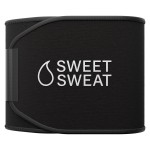 Sports Research Sweet Sweat Waist Trimmer (Core Series) - Premium Sweat Enhancing Fitness Band for Women & Men Black/White