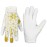 HANDLANDY Youth Football Gloves, Kids Sticky Receiver Gloves,Super Grip Football Glove Best Gift for Boys,Girls (Cream White and Gold, Medium-Youth)
