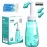 CYOUH Neti Pot Sinus Rinse Bottle 260 ML with 60 Nasal Wash Salt Packets and Sticker Thermometer Nose Wash Cleaner Pressure Rinse Nasal Irrigation for Adult & Kid BPA Free (Green)