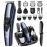 SHPAVVER Beard Trimmer for Men: Professional Barber Hair Clippers - 12-in-1 Cordless Grooming Kit - Waterproof Electric Razor with Turbo Speed & Precision Blades, Blue
