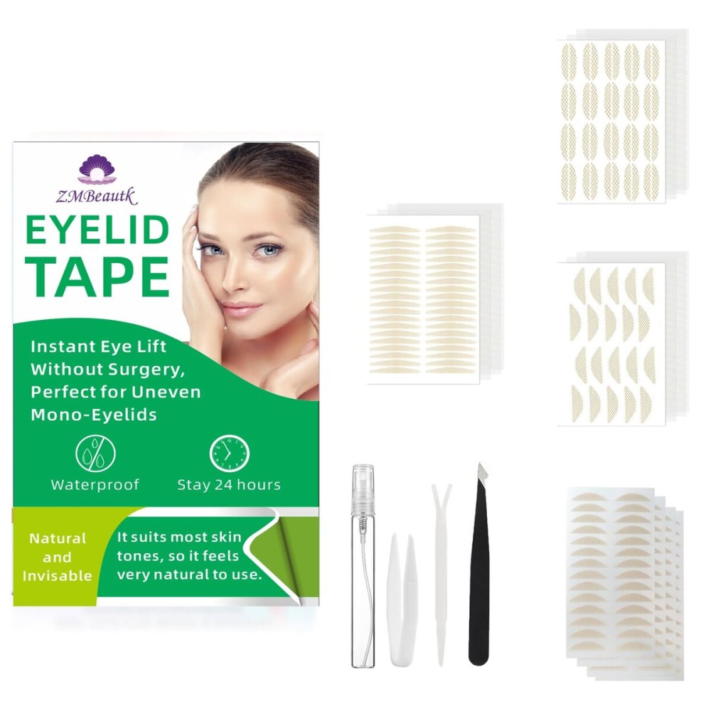 1080Pcs Premium Quality Complexion and water Natural Invisible Single Side Eyelid Tape Stickers Medical-use Fiber Eyelid Lift Strip, Instant Eye Lift Without Surgery, Perfect for Uneven Mono-Eyelids