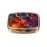 Dynippy Pill Case Pill Box with Mirror Retro Pocket 2 Compartment Medicine Case Vitamin Pill Organizer for Pocket Purse and Travel (A-Colourful Marble Pattern)