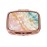 Dynippy Pill Case Pill Box with Mirror Retro Pocket 2 Compartment Medicine Case Vitamin Pill Organizer for Pocket Purse and Travel - Rose Gold-Marble Veins