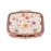 Dynippy Pill Case Pill Box with Mirror Retro Pocket 2 Compartment Medicine Case Vitamin Pill Organizer for Pocket Purse and Travel (Rose Gold-Wildflower Pattern)