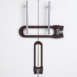 CUTESAFETY - Sliding Cabinet Locks Baby Proofing - Adjustable Child Safety Latches for Knobs & Handles - 2 Pack - No Adhesive Drilling or Tools - Brown