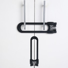 CUTESAFETY - Sliding Cabinet Locks Baby Proofing - Adjustable Child Safety Latches for Knobs & Handles - 2 Pack - No Adhesive Drilling or Tools - Black